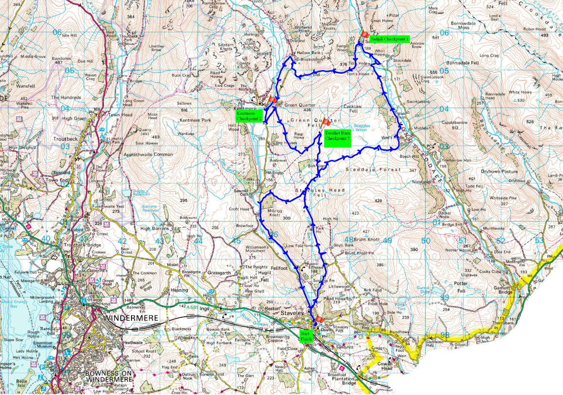 Short Course Route Map